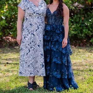 Elegant Navy Blue Maxi Dress